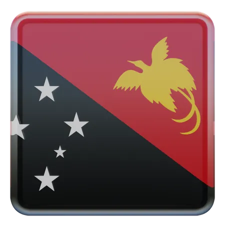 Papua New Guinea Flag  3D Illustration