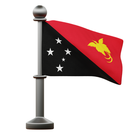 Papua New Guinea Flag  3D Icon