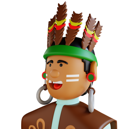 Papuan  3D Icon