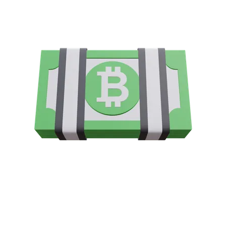 Paquet de bitcoins  3D Icon