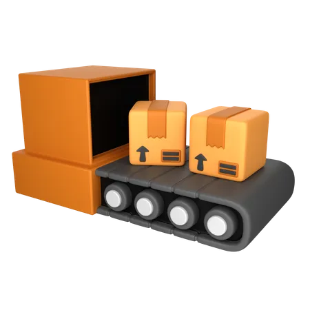 Bande transporteuse de colis  3D Icon