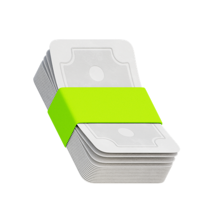 Paquet de piles d'argent  3D Icon