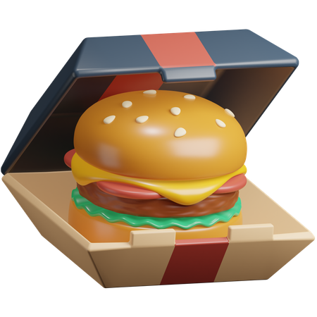 Forfait hamburger  3D Icon