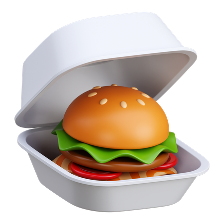 Forfait hamburger  3D Icon