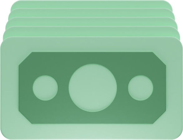 Paquet de dollars  3D Icon