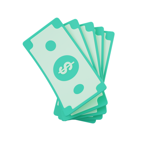 Paquet de dollars  3D Icon