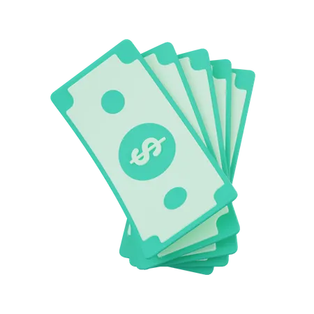 Paquet de dollars  3D Icon