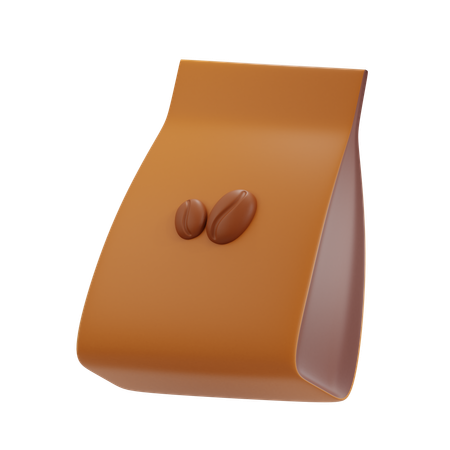 Paquet de grains de café  3D Icon