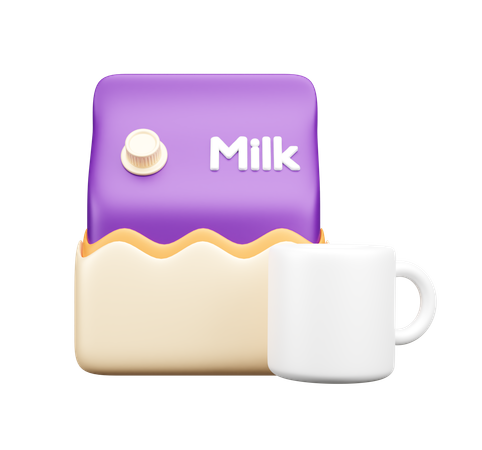 Paquet de lait  3D Icon