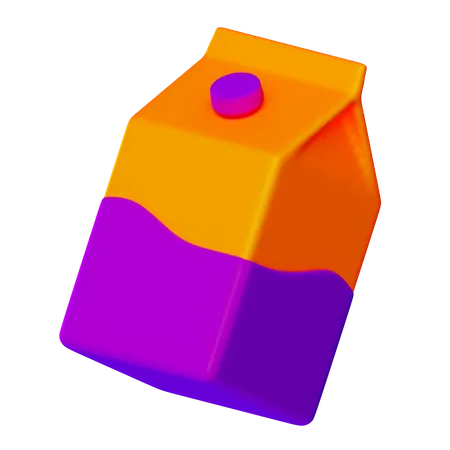 Paquet de lait  3D Icon