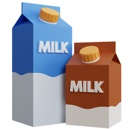 Paquet de lait  3D Icon