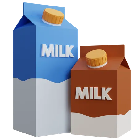 Paquet de lait  3D Icon