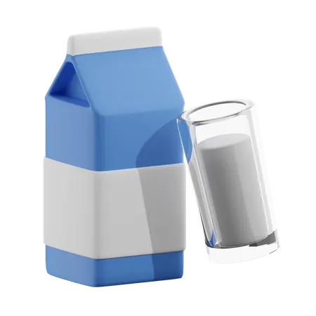 Paquet de lait  3D Icon