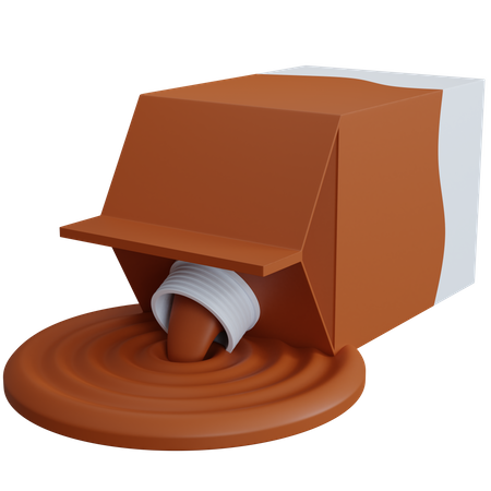 Paquet de lait au chocolat  3D Icon