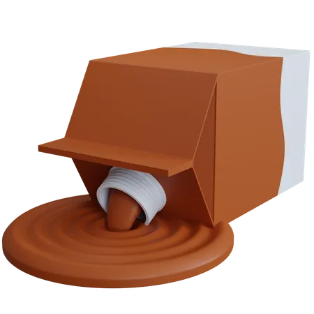 Paquet de lait au chocolat  3D Icon