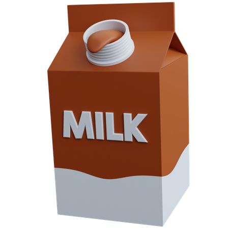 Paquet de lait au chocolat  3D Icon