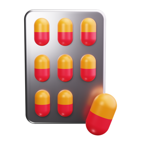 Paquet de médicaments  3D Icon