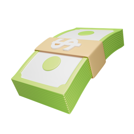 Paquet de dollars  3D Icon