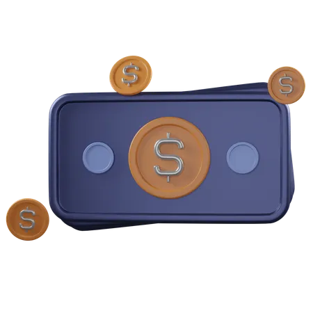 Paquet de dollars  3D Icon