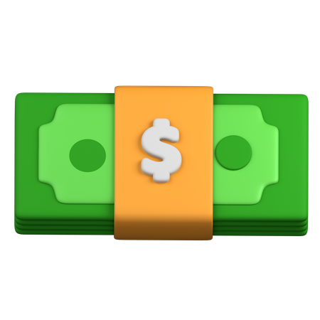 Paquet de dollars  3D Icon