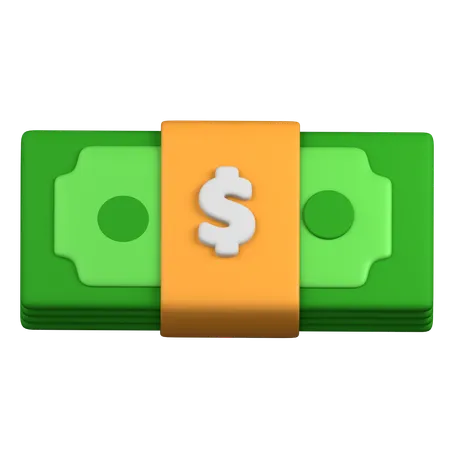 Paquet de dollars  3D Icon