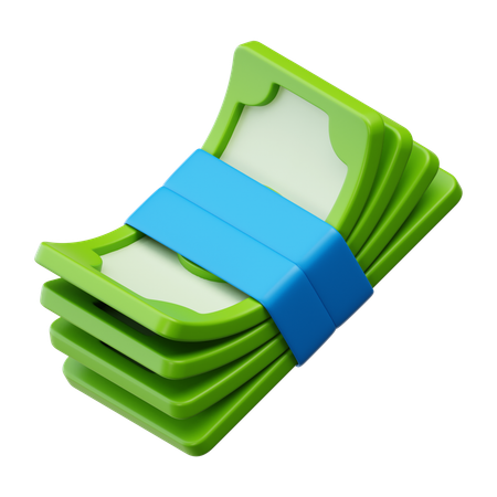 Paquet de dollars  3D Icon