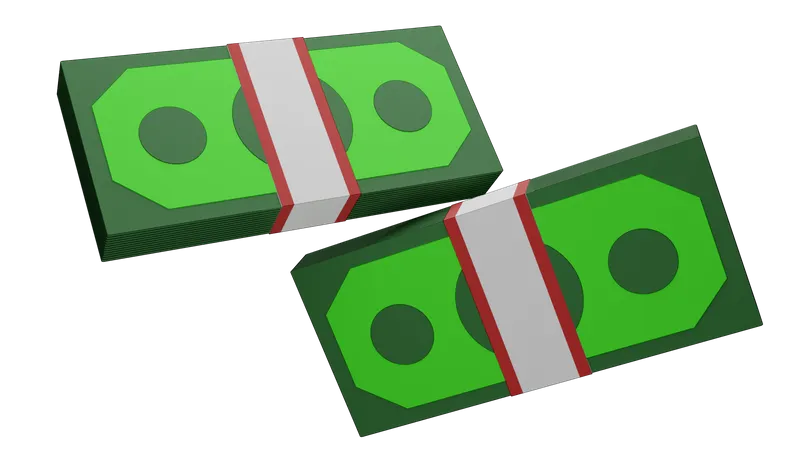 Paquet de dollars  3D Illustration