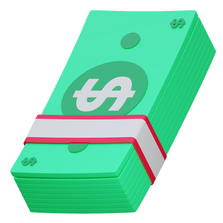 Paquet de dollars  3D Icon