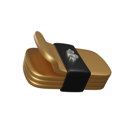 Paquet de dollars  3D Icon