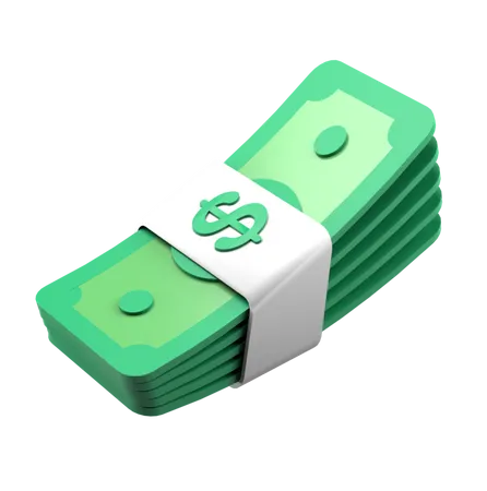 Paquet de dollars  3D Icon