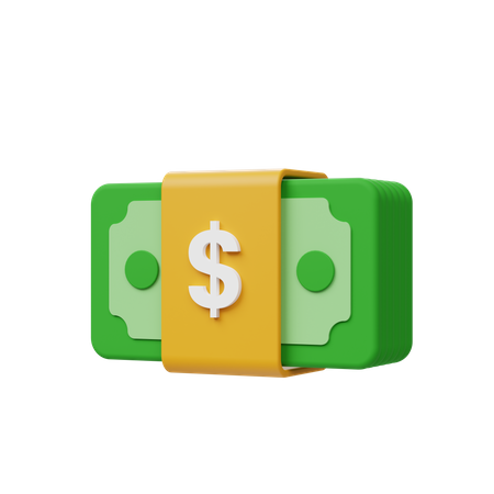 Paquet de dollars  3D Icon