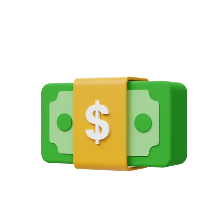 Paquet de dollars  3D Icon