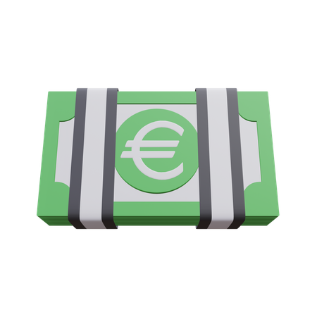 Paquet d'euros  3D Icon