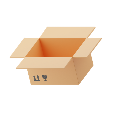 Caja de paquete abierta  3D Illustration