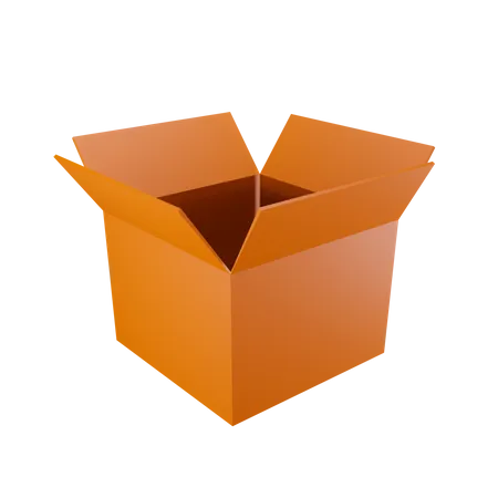 Caja de paquete abierta  3D Illustration