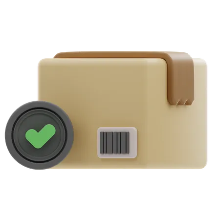 Paquete aprobado  3D Icon