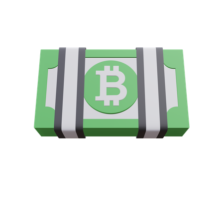 Paquete de bitcoins  3D Icon