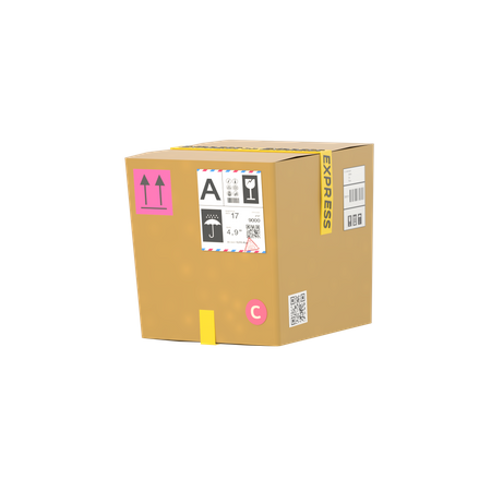 Paquete de caja  3D Illustration