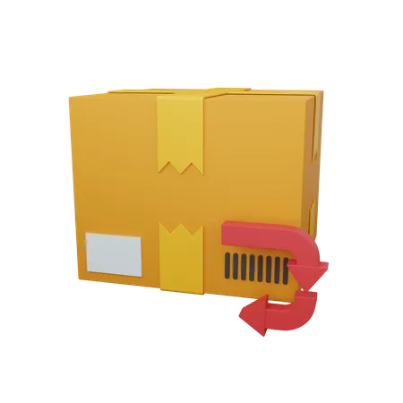 Paquete de caja de devolución  3D Illustration