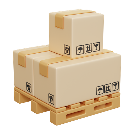 Paleta de caja de paquete  3D Icon