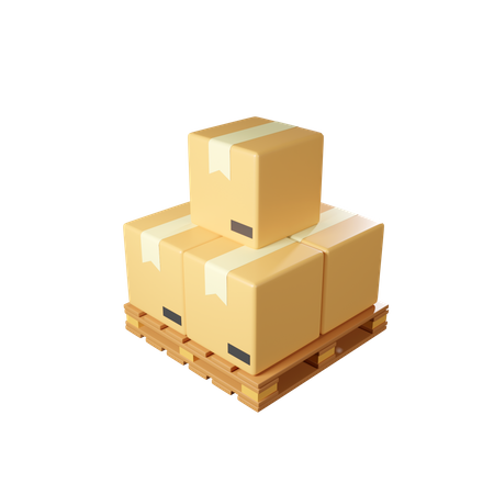 Paleta de caja de paquete  3D Icon