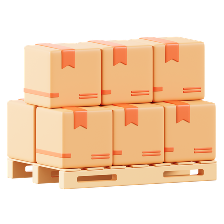 Paleta de caja de paquete  3D Icon