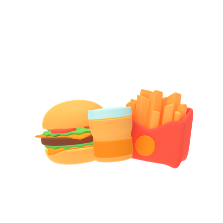 Paquete completo de comida  3D Icon