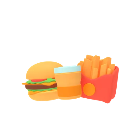 Paquete completo de comida  3D Icon