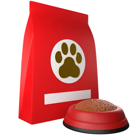 Paquete de comida para mascotas  3D Icon