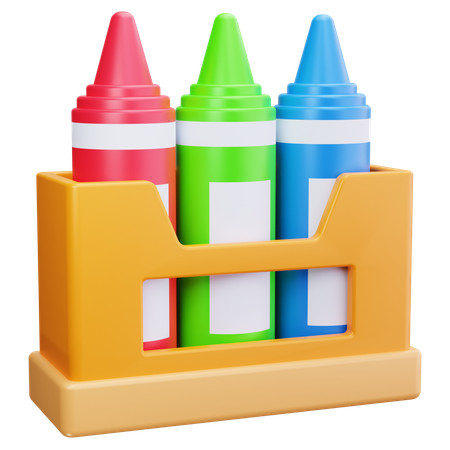 Paquete de crayones  3D Icon