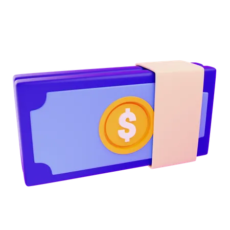 Paquete de dinero  3D Icon