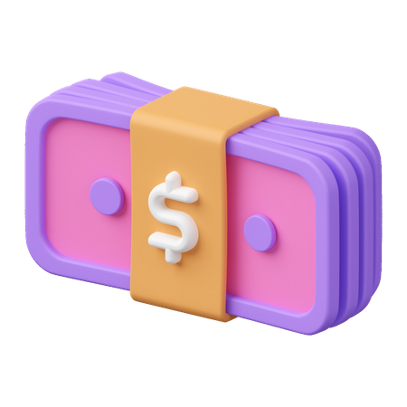 Paquete de dólares  3D Icon