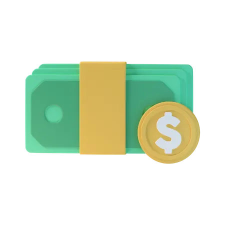 Paquete de dólares  3D Icon