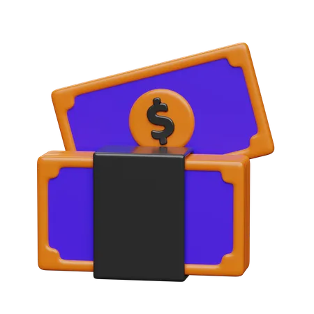 Paquete de dólares  3D Icon